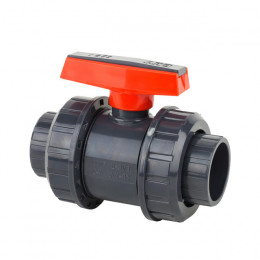 Кран шаровый НПВХ PN16 с муфтовым окончанием соединение клеевое