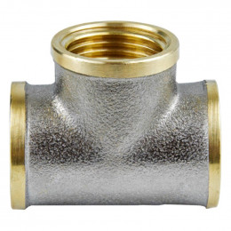 Тройник латунь никель ВР 9007 ГОСТ 32585-2013 Aquasfera