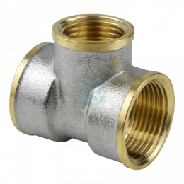Тройник латунь переходной никель ВР 9008 ГОСТ 32585-2013 Aquasfera