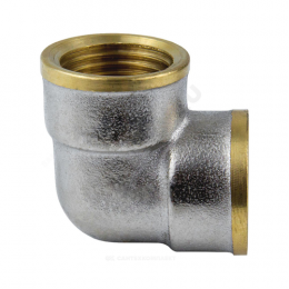 Угольник латунь никель ВР/ВР 9001 ГОСТ 32585-2013 Aquasfera