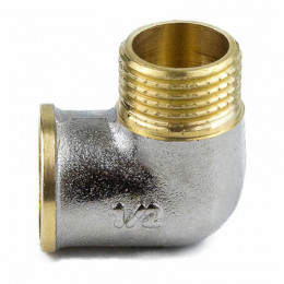 Угольник латунь никель ВР/НР 9002 ГОСТ 32585-2013 Aquasfera