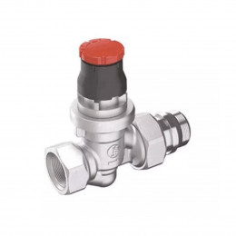 Клапан термостатический R402DB для двухтр Ду 15 Ру10-16 прямой ВР клипс clip-clap динамический с преднастройкой, штуцер с герметичной прокладкой GIACOMINI R402DBX033