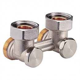 Узел нижнего подключения Ду 20 Ру10 3/4"x3/4" под евроконус двухтр угловой R388 Giacomini R388X002