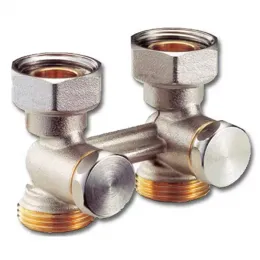 Узел нижнего подключения Ду 20 Ру10 3/4"x3/4" под евроконус двухтр прямой R387 Giacomini R387X002