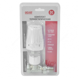 Комплект термостатический 2В1 жид/нап для двухтр прямой гайка М30Х1,5 6-28OC OGINT