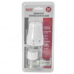 Комплект термостатический 2В1 жид/нап для двухтр угловой гайка М30Х1,5 6-28OC OGINT