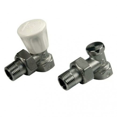 Комплект клапанов ручной регулировки Ду 15 Ру16 ВР угловой R705K GIACOMINI R705KX003