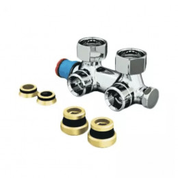 Узел нижнего подключения термостатический T386T для двухтр ДУ 20 РУ10 3/4"FХ3/4E угловой клипс CLIP-CLAP GIACOMINI T386TX013