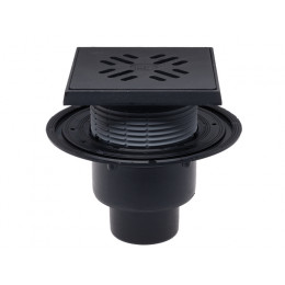 Трап вертикальный HL310N с сифоном "Primus" и чугунной решеткой, HL310PrblueG