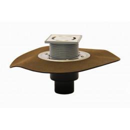 Трап вертикальный DN50/75/110, полимербитумное полотно Ø420 мм, HL310NH