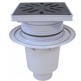 Трап вертикальный DN110. с чугунной решеткой, незамерзающим затвором, 7т, HL616/1