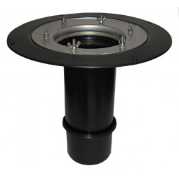 Надставной элемент с обжимным фланцем из нержавеющей стали и уплотнительным резиновым кольцом, высотой 345мм HL65