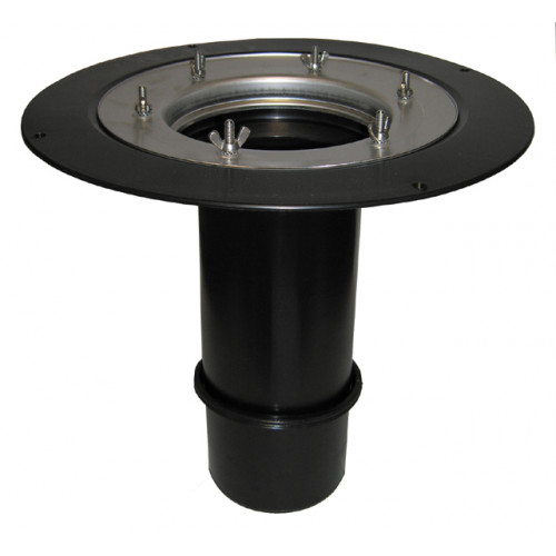 Надставной элемент с обжимным фланцем из нержавеющей стали и уплотнительным резиновым кольцом, высотой 345мм HL65