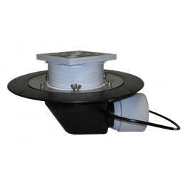 Кровельная воронка с горизонтальным выпуском с надставным элементом из ПП и решеткой из нержавеющей стали с электрообогревом от сети 220В мощностью 10-30Вт HL64.1B