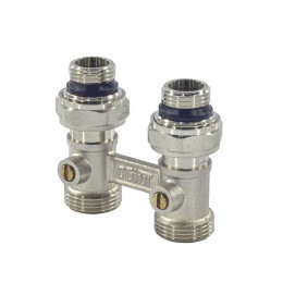 Узел нижнего подключения Ду 15 Ру10 1/2"x3/4" под евроконус двухтр прямой с переходниками Ogint