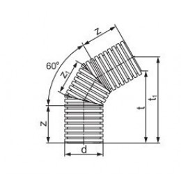 Отвод сварной для трубы Корсис 60-90°