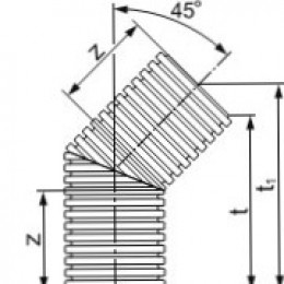 Отвод сварной для трубы Корсис 0-45°