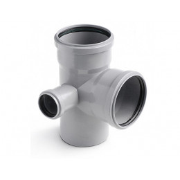 Крестовина НПВХ двухплоскостная серая