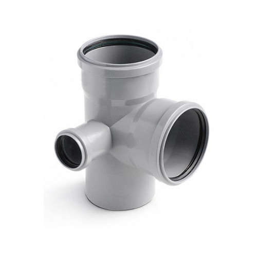 Крестовина НПВХ двухплоскостная серая