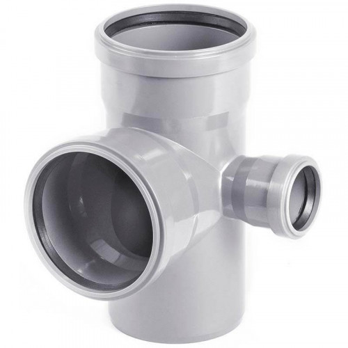 Крестовина НПВХ двухплоскостная серая