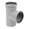 Тройник НПВХ серый