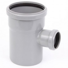 Тройник НПВХ серый
