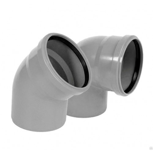 Отвод НПВХ серый