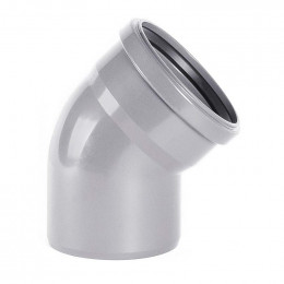 Отвод НПВХ серый