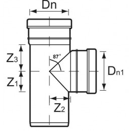 Тройник НПВХ SN4