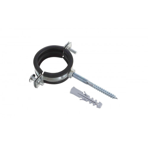 Хомут сантехнический металлический с резиновым уплотнителем