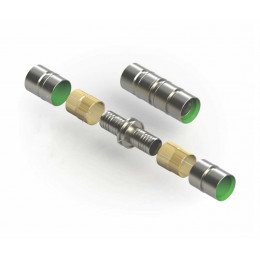 Пресс-муфта равнопроходная с полимерной втулкой нерж.