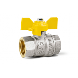 Кран шаровой латунь никель газ Pride ВР бабочка LD