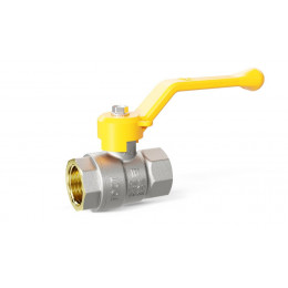 Кран шаровой латунь никель газ Pride ВР рычаг LD