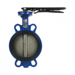 Затвор дисковый поворотный чугун межфл диск чугун манжета EPDM с рукояткой Benarmo