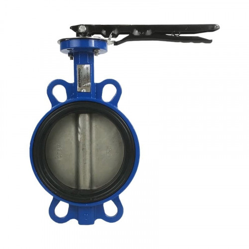 Затвор дисковый поворотный чугун межфл диск чугун манжета EPDM с рукояткой Benarmo