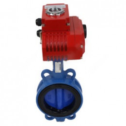 Затвор дисковый поворотный чугун межфл диск чугун манжета EPDM с электроприводом QB 230В Benarmo