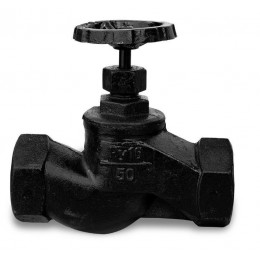 Клапан запорный чугунный 15кч18п ВР сальниковое уплотнение Китай