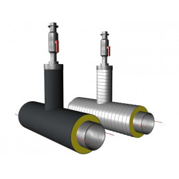 Тройник стальной с шаровым краном воздушника в изоляции ППУ-ПЭ