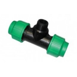 Тройник компрессионный с наружной резьбой