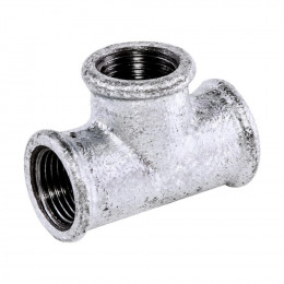 Тройник прямой чугунный оцинкованный  ВР/ВР FITTEX