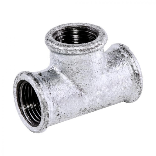 Тройник прямой чугунный оцинкованный  ВР/ВР FITTEX