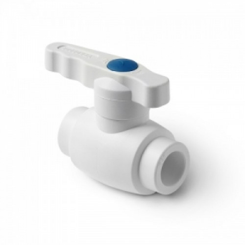 Кран шаровой PPR PN25 белый внутренняя пайка