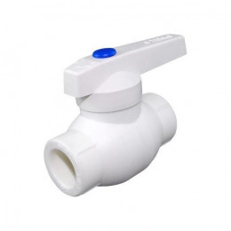 Кран шаровой PPR PN25 белый внутренняя пайка стандарт