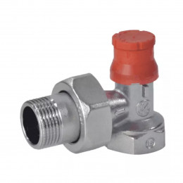 Клапан термостатический R401PTG угловой ВР клипс CLIP-CLAP с преднастройкой, штуцер с гермитичной прокладкой GIACOMINI