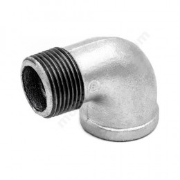 Угольник проходной чугунный оцинкованный  ВР/НР   Fittex PLUS