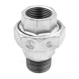 Соединитель прямой американка чугунная оцинкованная   ВР/НР   Fittex PLUS