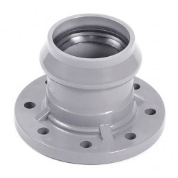 Патрубок напорный раструбный НПВХ с ПВХ фланцем