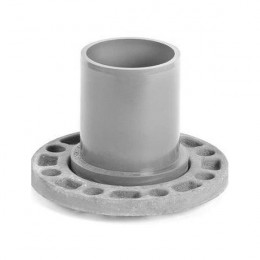 Патрубок напорный гладкий НПВХ с металлическим фланцем