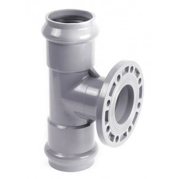 Тройник напорный раструбный НПВХ с ПВХ фланцем