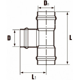 Тройник напорный НПВХ раструбный